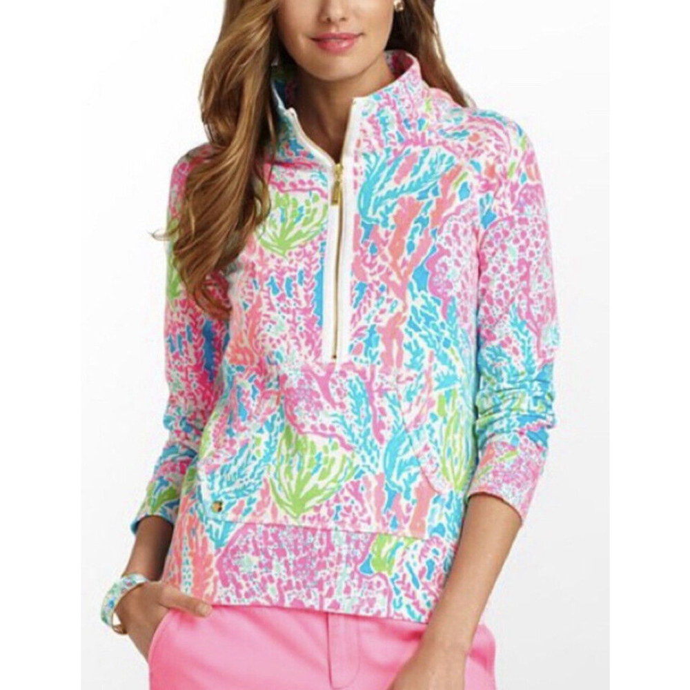 Lilly Pulitzer Skipper Popover Lets Cha Cha Turquoise Blue XS Holy Grail RARE